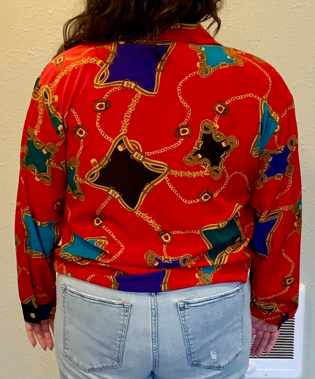 Vintage 80s 90s Equestrian Blouse by SG Sport - NWOT