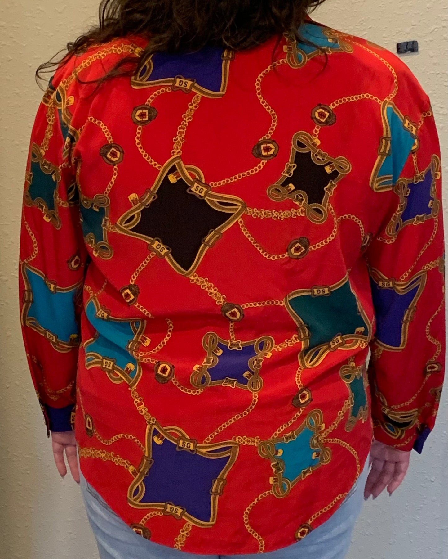 Vintage 80s 90s Equestrian Blouse by SG Sport - NWOT